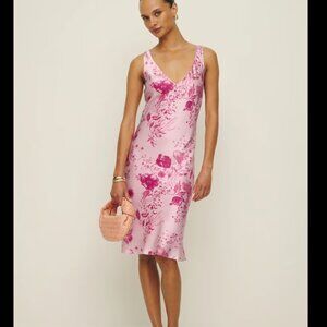 Reformation Lila Silk Dress Size L